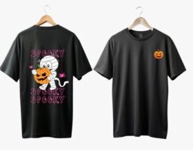 Oversized Zombie Design T Shirt