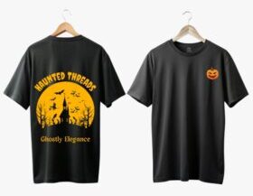 Oversized Haunted Design T Shirt